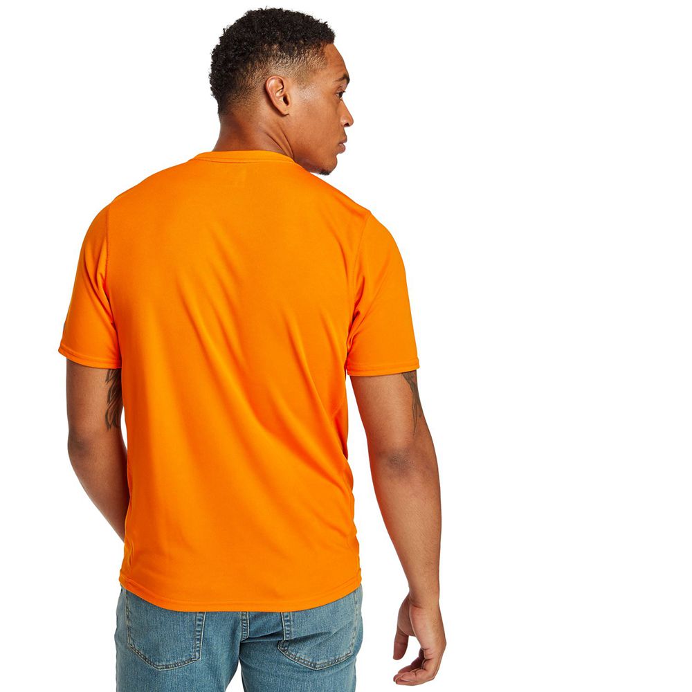 Timberland Mens T-Shirts PRO® Wicking Good Short Sleeve - Orange - India WN8015623